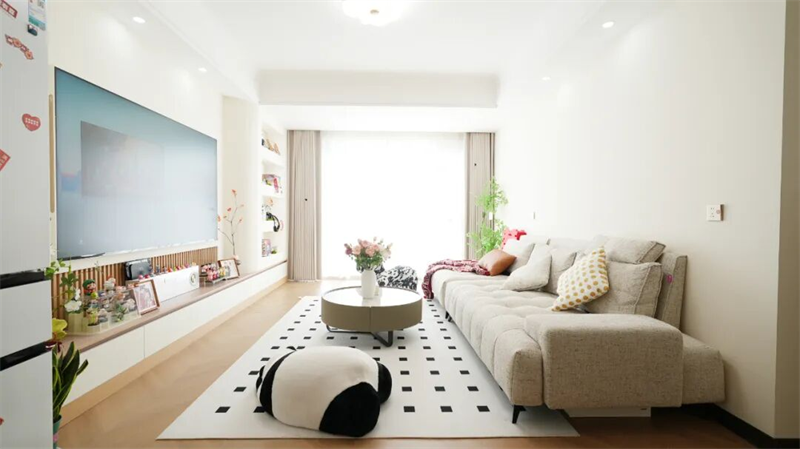 105㎡原木奶油風婚房裝修，被溫柔包裹的每一天，家的松弛感拿捏住了！